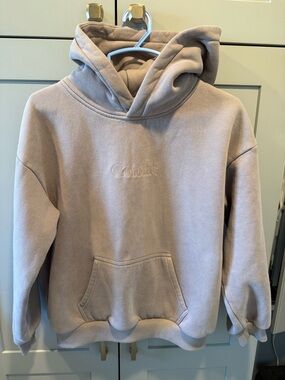 Youth Comfrt Signature Hoodie Sweatshirt - Bark/Light Taupe